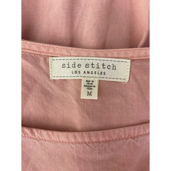 Side Stitch Size Medium Womens Hi Low Peach Sleeveless tank Top - Picture 5 of 7